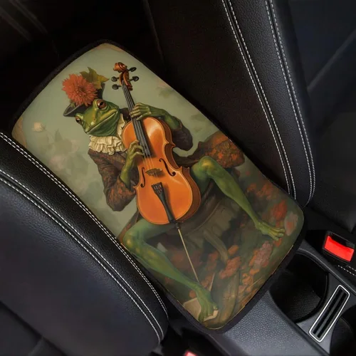Vista 21 de Funda para reposabrazos de automóvil, ajuste universal para la mayoría de automóviles, SUV, camiones, sedán, patrón fresco, plegable, cómoda, Oso