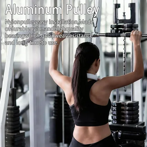 Vista 6 de BESTEEL 6 ruedas universales de polea de aluminio de 3.543 in para equipos de gimnasio, pieza de repuesto de máquina de cable silenciosa