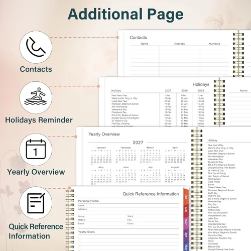Vista 5 de 2027 Planner - 2027 Weekly and Monthly Planner, Jan 2027 - Dec 2027