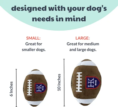 Vista 3 de Huxley & Kent Paquete para perros Pajarita grande de fútbol HK y fútbol grande Juguete de peluche para perros y collar de gancho y bucle