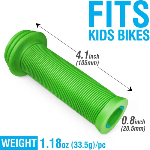 Vista 2 de Mini empuñaduras para manillar de bicicleta para niños, empuñaduras de bicicleta con patrón de hongo, agarre cómodo para bicicleta infantil de 12
