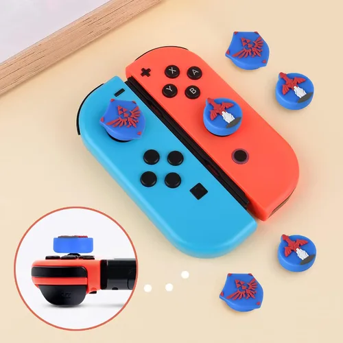 Vista 4 de DLseego Zelda Skyward Sword - Tapas de agarre para el pulgar para Switch & Switch Lite & Switch OLED Joy Con Joystick Protive Button Caps