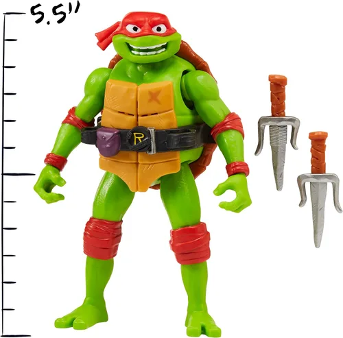Vista 3 de Teenage Mutant Ninja Tortugas: Mutant Mayhem 5.5" Raphael Deluxe Ninja Shouts Figura por Playmates Toys