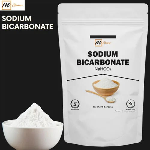 Vista 3 de mGanna Bicarbonato de sodio, bicarbonato de sodio de grado alimenticio, 0.5 libras / 8.01 oz, polvo blanco puro