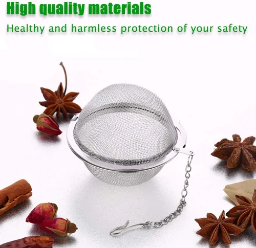 Vista 2 de Tea Steeper, 2 unidades de infusor de té de malla, filtro de té de alta calidad, difusor de intervalo de té con gancho de cadena extendido