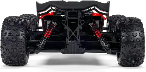 Vista 11 de ARRMA 1/16 Mini Kraton 3S DSC 4X4 RTR Brushless RC Speed Truck, Negro/Rojo