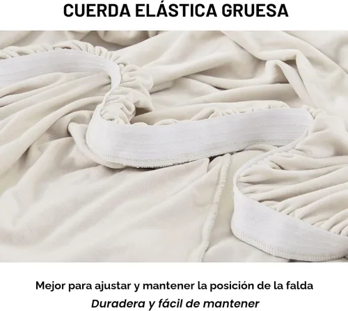Vista 4 de NICEEC Funda para Sofá de Dos Plazas Súper Suave de 1 Pieza Blanca Funda Elástica Universal de Spandex Fundas para Sofás para Sala de Estar Fácil