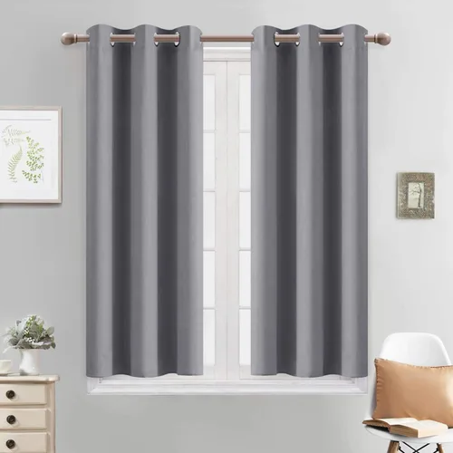 Vista 98 de Yakamok Cortinas opacas para dormitorio, aislamiento térmico, cortinas de oscurecimiento de habitación para sala de estar, juego de 2 paneles