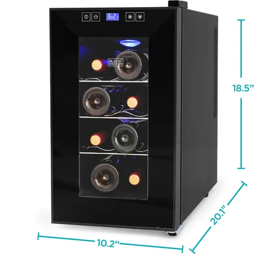 Vista 8 de BLACK+DECKER BD60026 Bodega con pantalla LED (capacidad de 8 botellas)