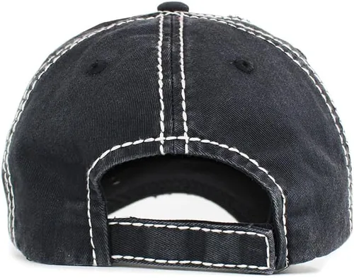 Vista 3 de Gorra de béisbol para mujer, diseño de bruja mala, estilo vintage, desgastada
