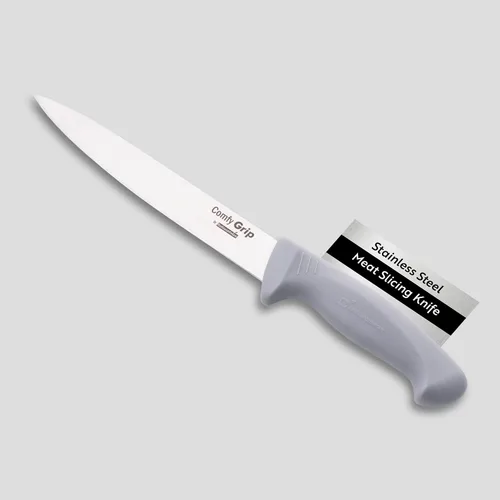 Vista 12 de Restaurantware Comfy Grip - Cuchillo de chef de 10 pulgadas, 1 cuchillo de cocina afilado, mango ergonómico, agarre antideslizante, cuchillo