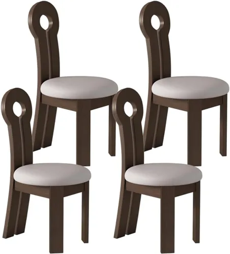 Vista 37 de YVYKFZD Dining Chairs Set, Solid Wood Dining Room Chair, Upholstered Kitchen Chairs, Unique Key-Shaped Living Room Chair, for Offices Bedroom Study