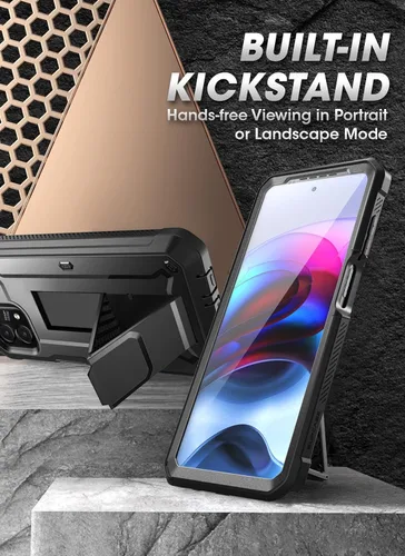 Vista 3 de SUPCASE Unicorn Beetle Pro - Funda para Moto G Stylus 5G 2023 [no compatible con versión 4G], con protector de pantalla integrado, clip resistente
