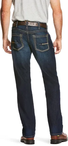Vista 2 de Ariat Rebar M4 Relaxed DuraStretch - Jeans básicos de corte de bota para hombre, Carbine