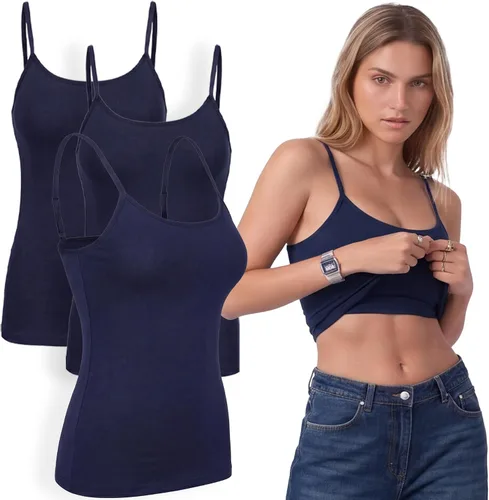 Vista 30 de Emmalise Camiseta de mujer con brasier integrado, soporte de tela sin varillas, camisola corta