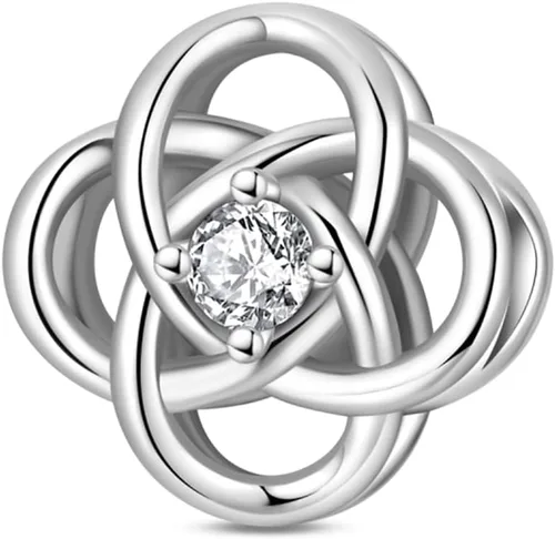 Vista 22 de Dijes de plata de ley 925 para pulseras, collares, colgante con circonitas cúbicas 5A dije charm para mujeres joyería DIY