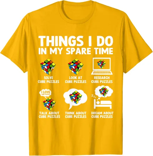 Vista 50 de Things I Do in My Spare Time Cube Puzzle Speed Cubing Camiseta