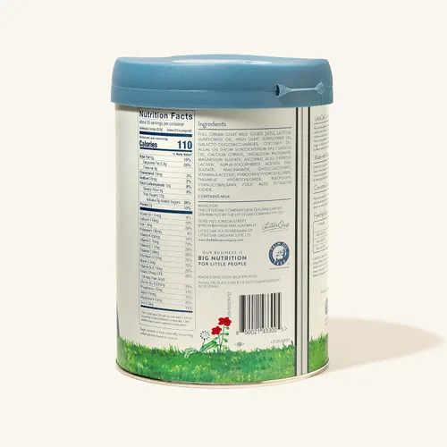 Vista 3 de Leche natural de cabra, bebida para niños pequeños, 12 meses + , lata de 28 oz (800 gm)