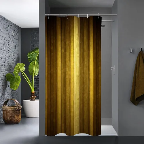 Vista 9 de Gibelle Cortina de ducha pequeña de 36 x 72 pulgadas, juego estrecho medio negro y gris, tela moderna abstracta para baño, textura de vidrio fresco