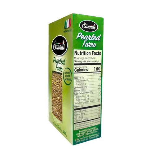 Vista 5 de Sanniti Farro Perlado Italiano Perlato, 17.6 oz (Paquete de 2)