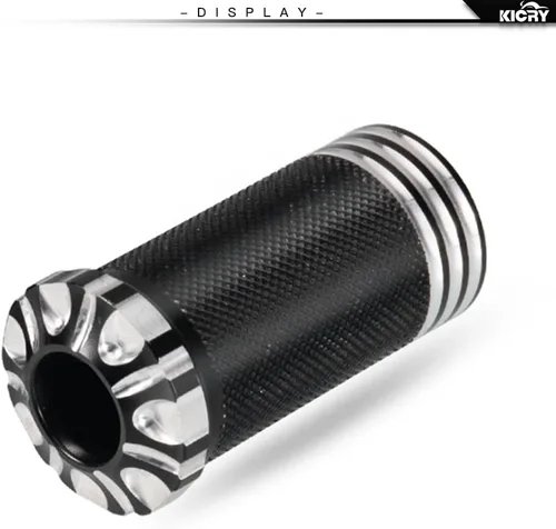 Vista 5 de Clavija de Cambio Palanca de Cambio de Motocicleta CNC Billet Negra Reposapiés Compatible con Harley Dyna Sportster Softail Street Road Glide Negro-a