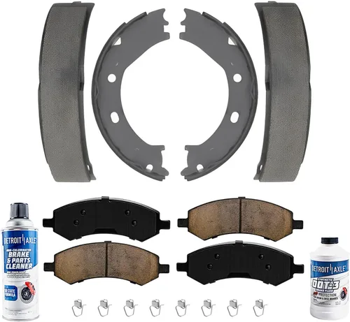 Vista 54 de Detroit Axle - Pastillas de freno de cerámica delanteras Reemplazo de pinza de freno derecha para Dodge Ram 1500 Dakota, Ram 1500 Classic - Juego