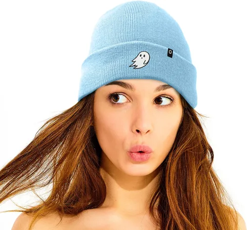 Vista 5 de DALIX Gorro de punto bordado con puños para mujer