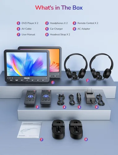 Vista 8 de Reproductores de DVD portátiles de 10.1 "para coche con entrada HDMI