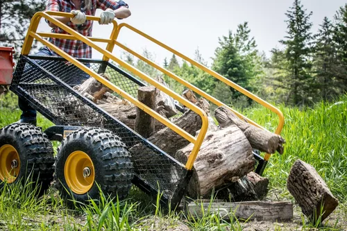 Vista 5 de Polar Trailer HDM 1400 TA – Remolque utilitario de alta resistencia con brazo de caminata tándem, 92" x 51" x 36", malla de acero de grado militar