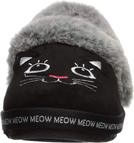 Vista 2 de Skechers BOBS Too Cozy - Pantuflas de pijama Meow para mujer, ancho