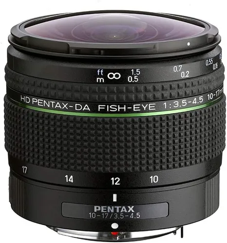 Vista 2 de Pentax HD-DA Fish-Eye 10-17mm F3.5-4.5 ED Lente ultra gran angular de zoom diagonal de ojo de pez compacta y ligera para cámaras DSLR K-1 II, K-70
