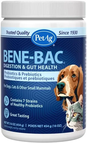 Vista 8 de PetAg Bene-Bac - Polvo de 4.5 oz - Probióticos para perros, gatos, mamíferos exóticos y de vida silvestre
