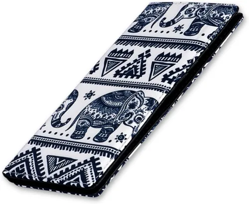 Vista 100 de HUA ANGEL Billetera ultra delgada para mujer, con bloqueo RFID, tarjetero de crédito, plegable, largo, hebilla magnética, billete para mujer, Owl