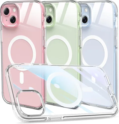 Vista 10 de MILPROX Compatible con iPhone 16 Pro Funda – con protector de pantalla – Compatible con MagSafe – Diseño magnético claro transparente – Que no se