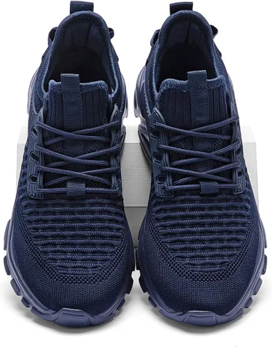Vista 7 de Zapatos deportivos para caminar para hombre, ligeros, transpirables, informales, suela suave, cómodos, para el trabajo, gimnasio, entrenamiento