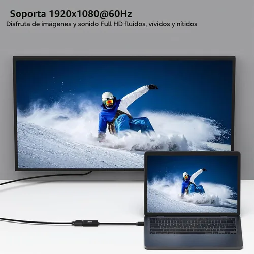 Vista 5 de BENFEI - Cable dorado chapado en oro, convertidor de Mini DisplayPort a HDMI, Mini DP (Thunderbolt) a HDMI, compatible con MacBook Pro, MacBook Air