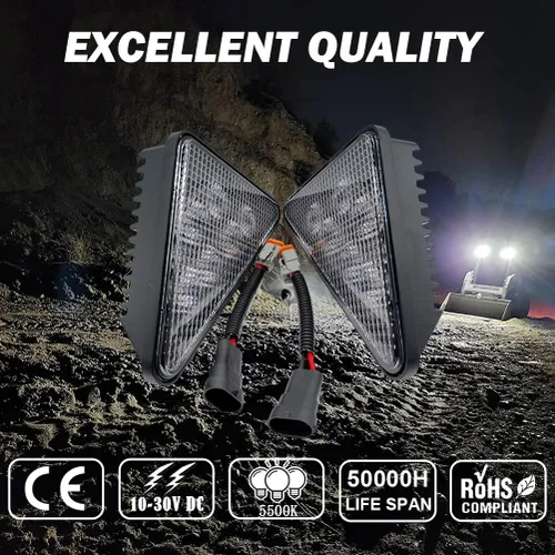 Vista 2 de RH&LH - Faros delanteros de luz LED de 30 W, lámpara de trabajo de 12 V, 6000 K, compatible con Bobcat 751 753 763 773 863 864 873 883 Reemplazar al