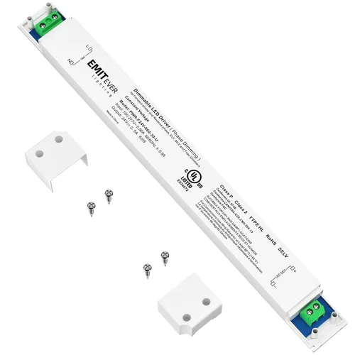 Vista 9 de EMITEVER Controlador LED regulable Triac delgado de 30 W, fuente de alimentación de 100-277 V CA a 24 V CC, transformador de atenuación del 0 al