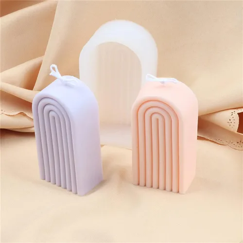 Vista 10 de 2 piezas de moldes de vela de burbujas 3D, moldes de cilindro y cubo de silicona para hacer velas y jabón de bricolaje