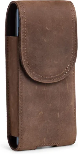 Vista 7 de Funda de cuero real para cinturón de teléfono celular con clip de Soporte para cinturón para iPhone 17/16/15 Pro Max, Samsung Galaxy s26 Ultra S25