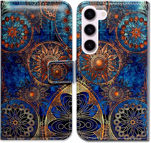 Vista 18 de Bcov Funda para Samsung Galaxy S23 Plus, de piel con tapa y soporte para tarjeta y soporte para Samsung Galaxy S23 Plus Patrón de pájaro negro.