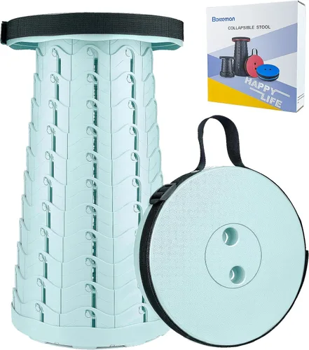 Vista 13 de Taburete plegable mejorado, ligero pero más resistente, con capacidad de carga, 400 libras, taburete plegable portátil para camping, pesca, Azul