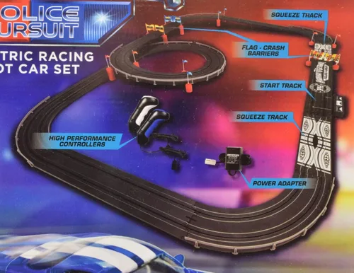 Vista 2 de Auto World/Premium Hobbies Highway Getaway Mustang VS Viper HO Escala HO Ranura Car Race Set CP7974