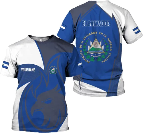 Vista 26 de Camisa personalizada de El Salvador Camiseta personalizada con la bandera de El Salvador para hombres, mujeres, regalo del orgullo salvadoreño de El