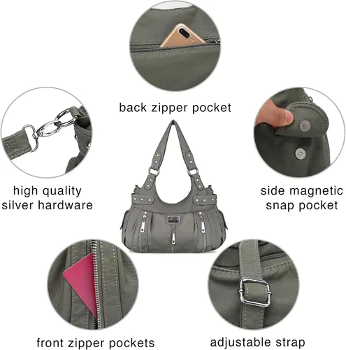 Vista 5 de Scarleton Bolso de mano para mujer, monederos para mujer, bolsos de hombro para mujer, H1292