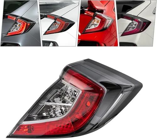 Vista 2 de Para Honda Civic Hatchback 2017, 2018, 2019, 2020, 2021, Honda Civic Hatchback, 2017, 2018, 2019, 2019, 2019, 2020, 2021; luz trasera trasera
