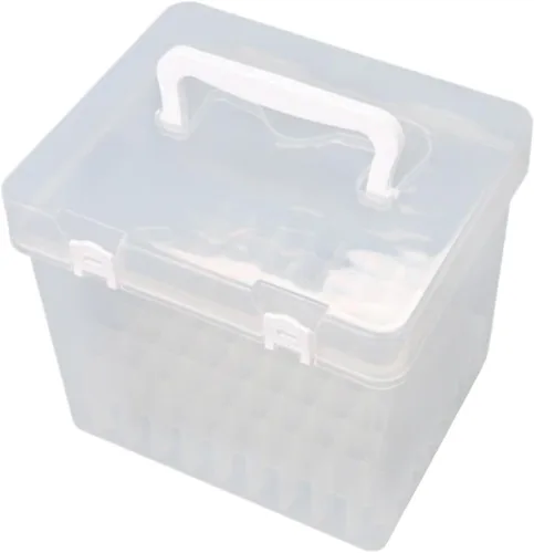 Vista 6 de Estuche de transporte para rotuladores, caja de almacenamiento de lápices, organizador de lápices, portátil, transparente, organizador
