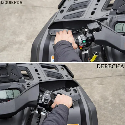Vista 5 de SAUTVS Protector de manos negro deflector de viento para Can Am Outlander, kit de deflector de aire de plástico para accesorios Can-Am Outlander MAX