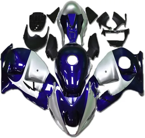 Vista 22 de Carenado completo azul mate para Suzuki 1997-2007 GSXR 1300 Hayabusa Gen1 inyección ABS plásticos posventa carrocería kit de carrocería 1998 1999