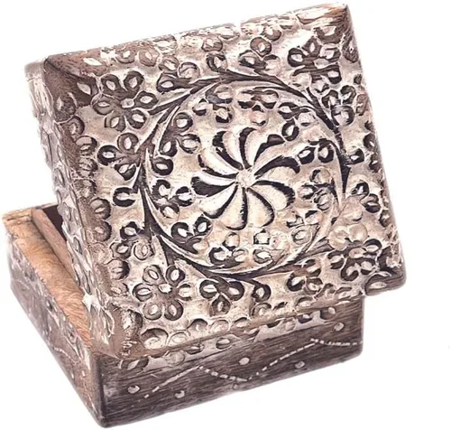 Vista 6 de Organizador de joyas antiguas de madera de mango Joyero de madera de mango para mujer, solución de almacenamiento decorativa con diseño elegante